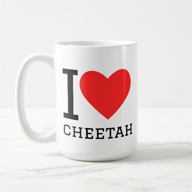 Taza De Café Me encanta guepardo  (Izquierda)