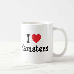 Taza De Café Me encanta Hamsters corazón personalizado persona