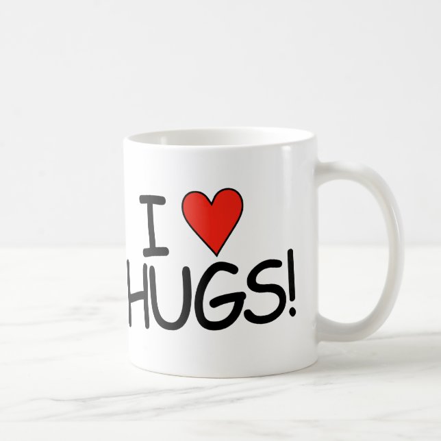 Taza De Café Me encanta Hugs Mug (Derecha)