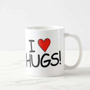 Taza De Café Me encanta Hugs Mug
