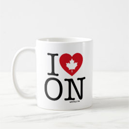 Taza De Café Me encanta | I Heart Ontario Canada personalizado
