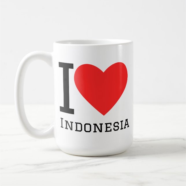 Taza De Café Me encanta Indonesia  (Izquierda)