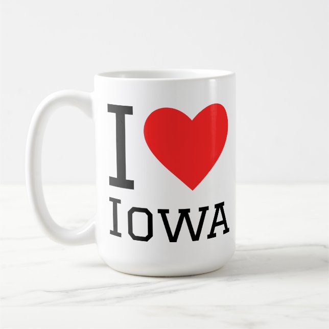 Taza De Café Me encanta Iowa  (Izquierda)