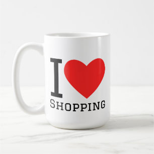 Taza De Café Me encanta ir de compras