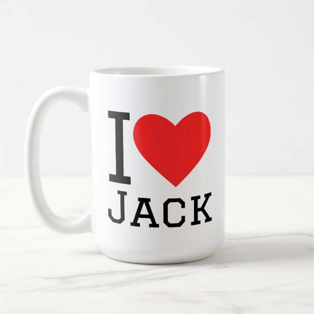 Taza De Café Me encanta jack (Izquierda)