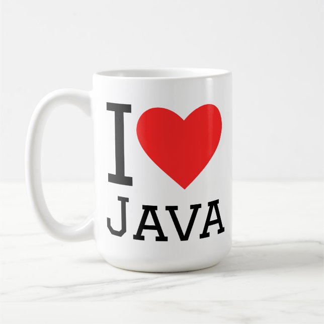 Taza De Café Me encanta Java  (Izquierda)