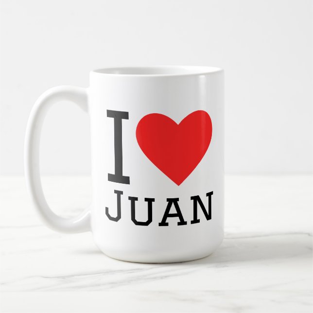 Taza De Café Me encanta Juan  (Izquierda)
