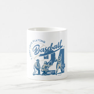 Taza De Café Me Encanta Jugar Al Béisbol