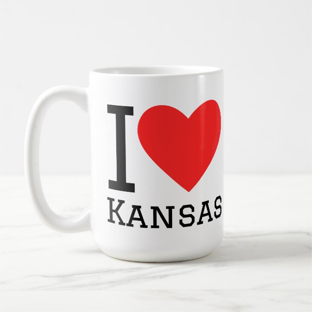 Taza De Café Me encanta Kansas (Izquierda)