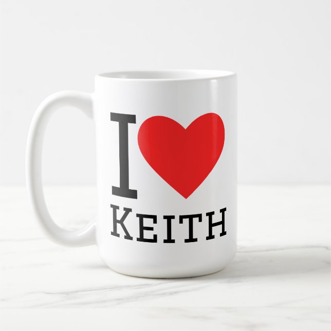 Taza De Café Me encanta Keith  (Izquierda)
