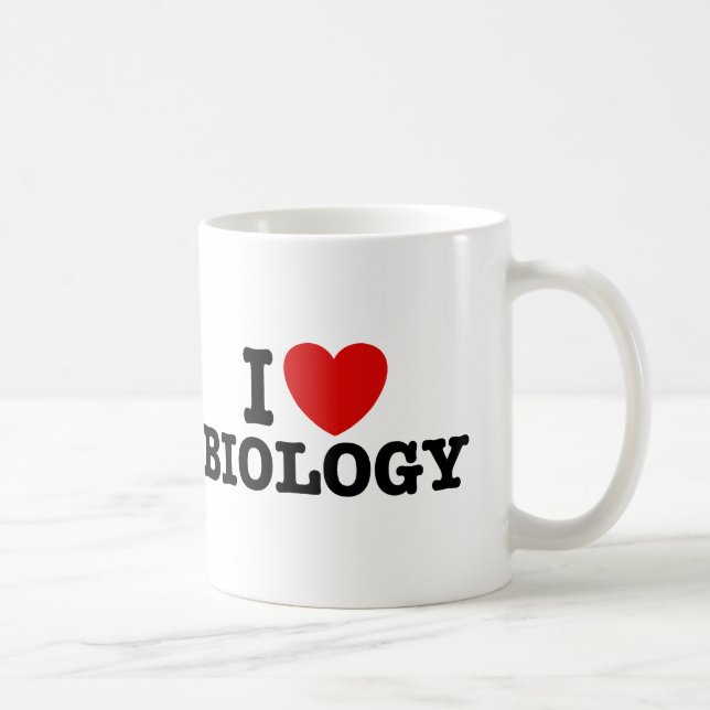 Taza De Café Me encanta la biología (Derecha)