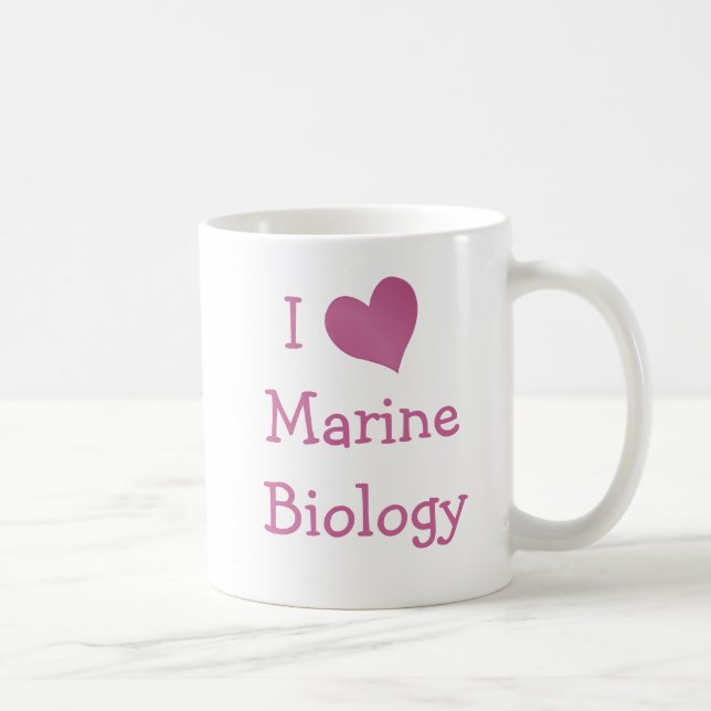 Taza De Café Me encanta la biología marina (Derecha)