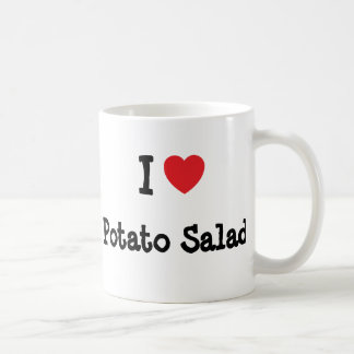 Taza De Café Me encanta la camiseta corazón de la ensalada de p