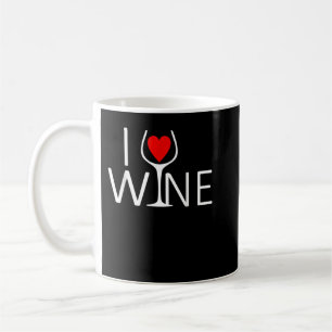 Taza De Café Me encanta la camiseta de Wine