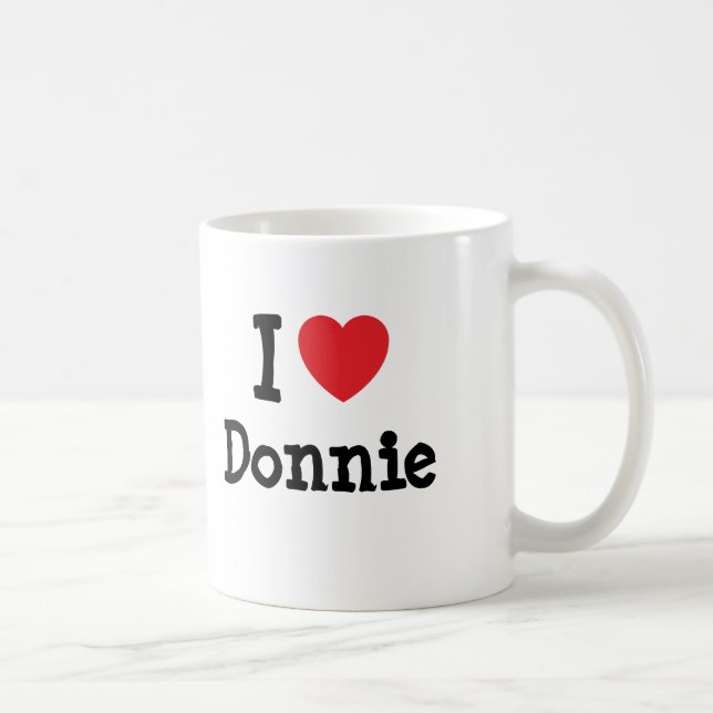 Taza De Café Me encanta la camiseta del corazón de Donnie (Derecha)