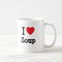 Me encanta la camiseta del corazón de la sopa