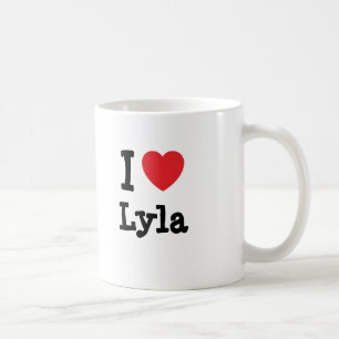 Taza De Café Me encanta la camiseta del corazón de Lyla