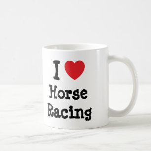 Taza De Café Me encanta la Carreras de caballo personalizado co