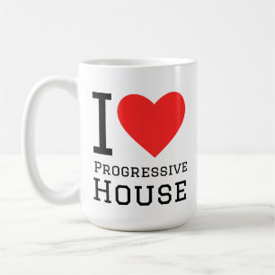 Taza De Café Me encanta la casa progresista