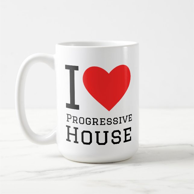 Taza De Café Me encanta la casa progresista (Izquierda)