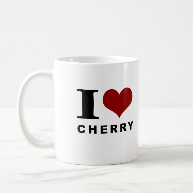 Taza De Café Me encanta la cereza. Cherry lover (Izquierda)