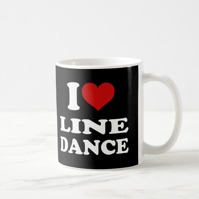 Taza De Café Me encanta la danza de la línea (Derecha)