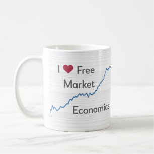 Taza De Café Me encanta la economía de libre mercado divertida