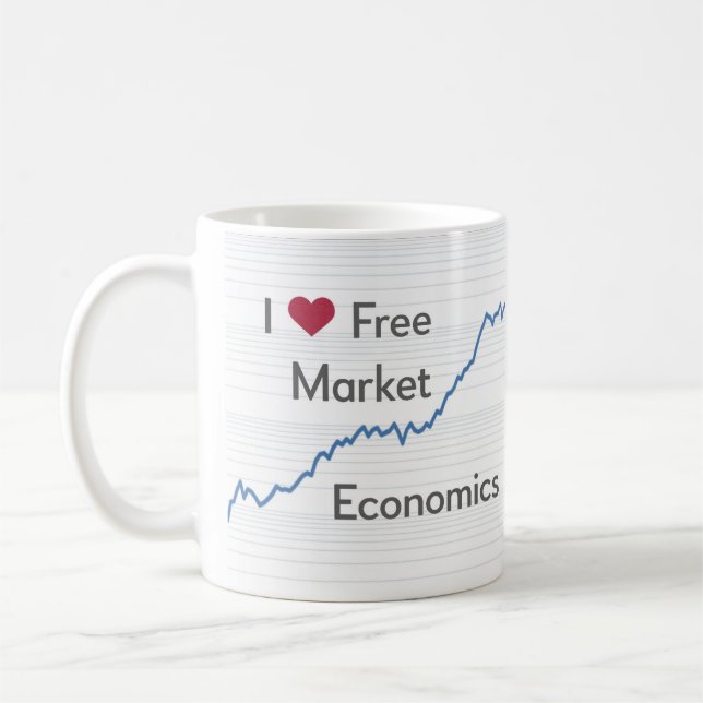 Taza De Café Me encanta la economía de libre mercado divertida (Izquierda)