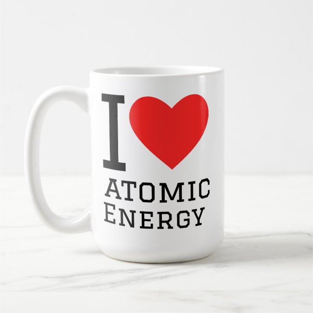 Taza De Café Me encanta la energía atómica  (Izquierda)