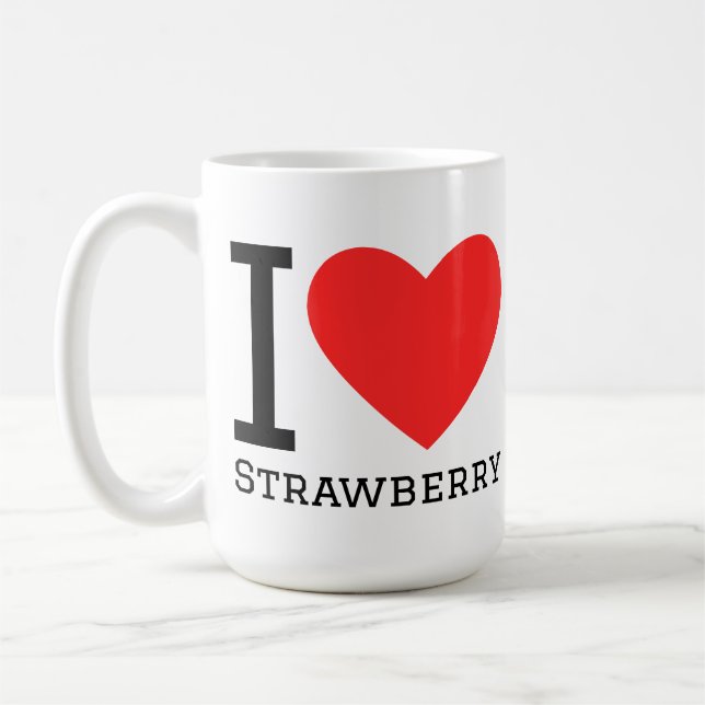 Taza De Café Me encanta la fresa  (Izquierda)