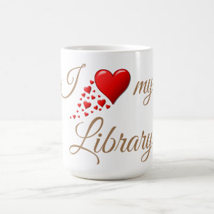 Taza De Café Me encanta la hoja de Pegatinas redondos de mi bib