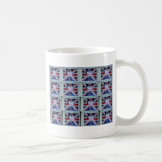 Taza De Café Me encanta la impresión de arte en Inglaterra (Derecha)