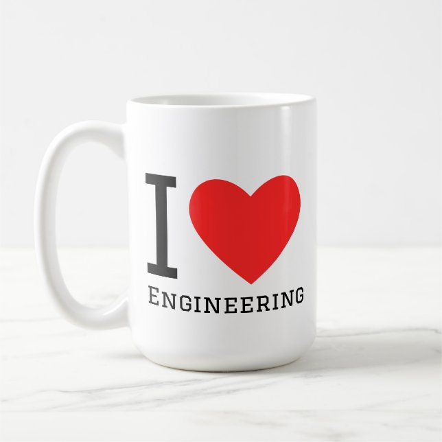 Taza De Café Me encanta la ingeniería  (Izquierda)
