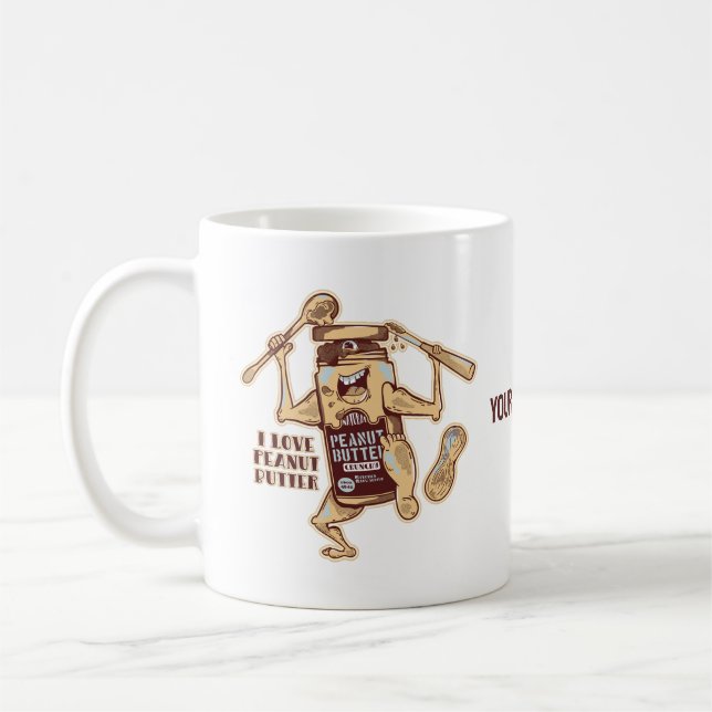 TAZA DE CAFÉ ME ENCANTA LA MANTEQUILLA DE PEANUT (Izquierda)