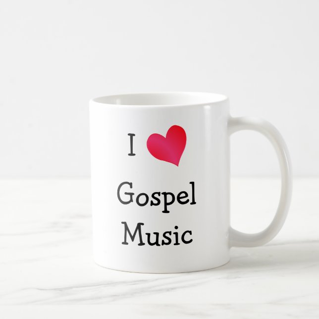 Taza De Café Me encanta la música gospel (Derecha)