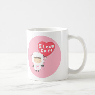 Taza De Café Me encanta la oveja humor de chiste cursi