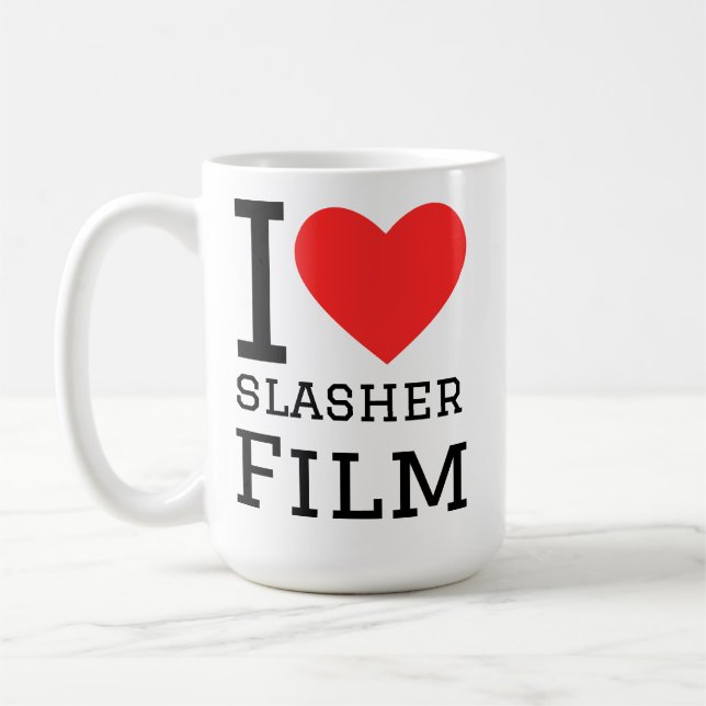 Taza De Café Me encanta la película slasher  (Izquierda)