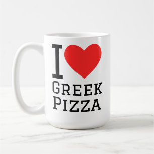 Taza De Café Me encanta la pizza griega