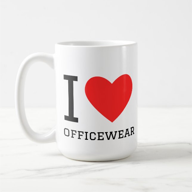Taza De Café Me encanta la ropa de oficina (Izquierda)