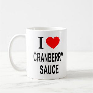 Taza De Café Me encanta la salsa de arándanos Me encanta la sal