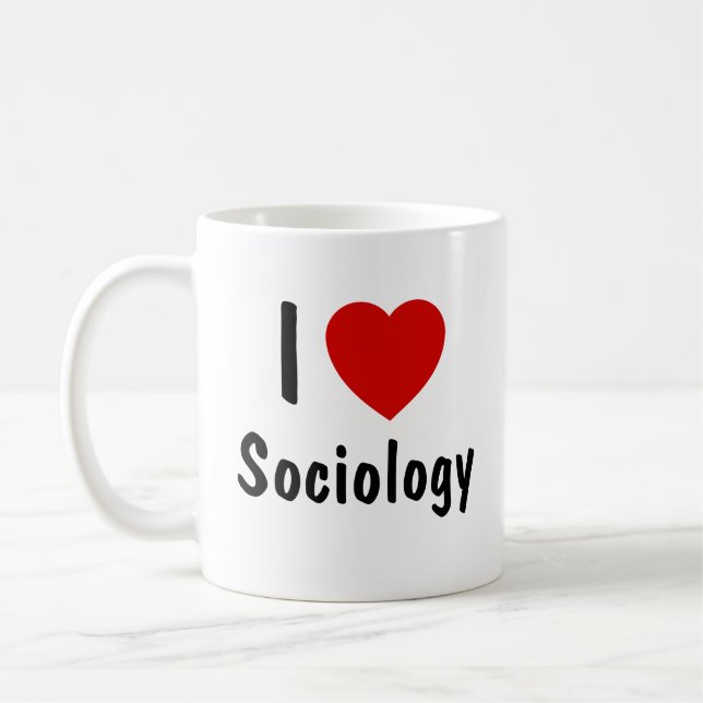 Taza De Café Me encanta la sociología (Izquierda)