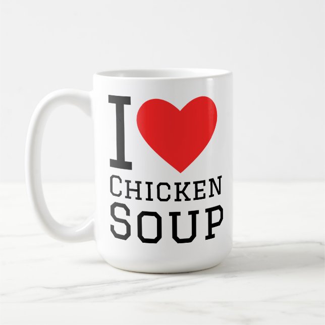 Taza De Café Me encanta la sopa de pollo (Izquierda)