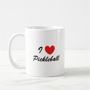 Taza De Café Me encanta la tipografía de deportes de piquetes