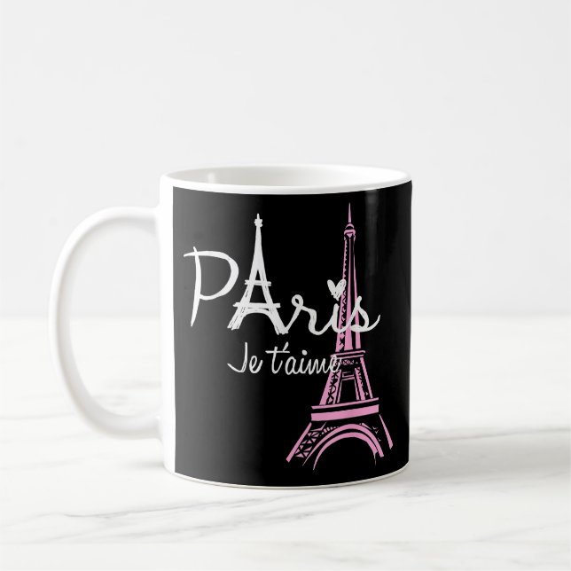 Taza De Café Me encanta la Torre Eiffel de París (Izquierda)