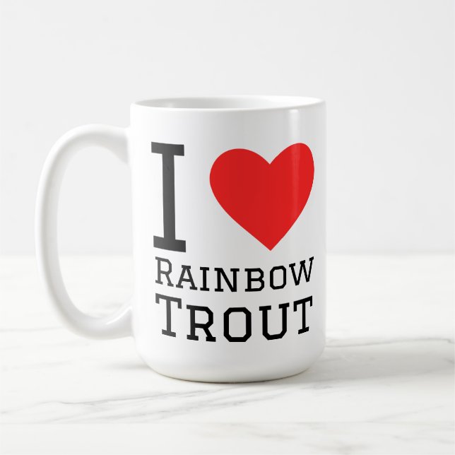 Taza De Café Me encanta la trucha arcoíris (Izquierda)