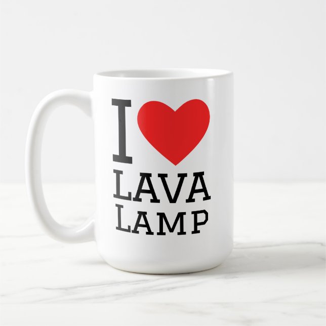 Taza De Café Me encanta lámpara de lava (Izquierda)