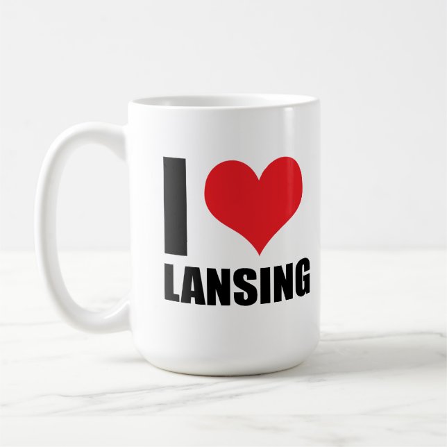 Taza De Café Me encanta Lansing (Izquierda)