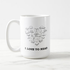 Taza De Café Me encanta leer