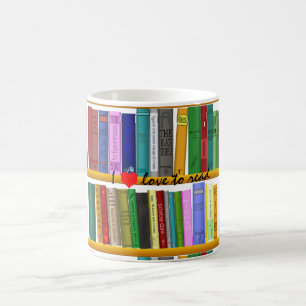 Taza De Café Me encanta leer Books Thunder_Cove