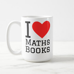 Taza De Café Me encanta libro de matemáticas